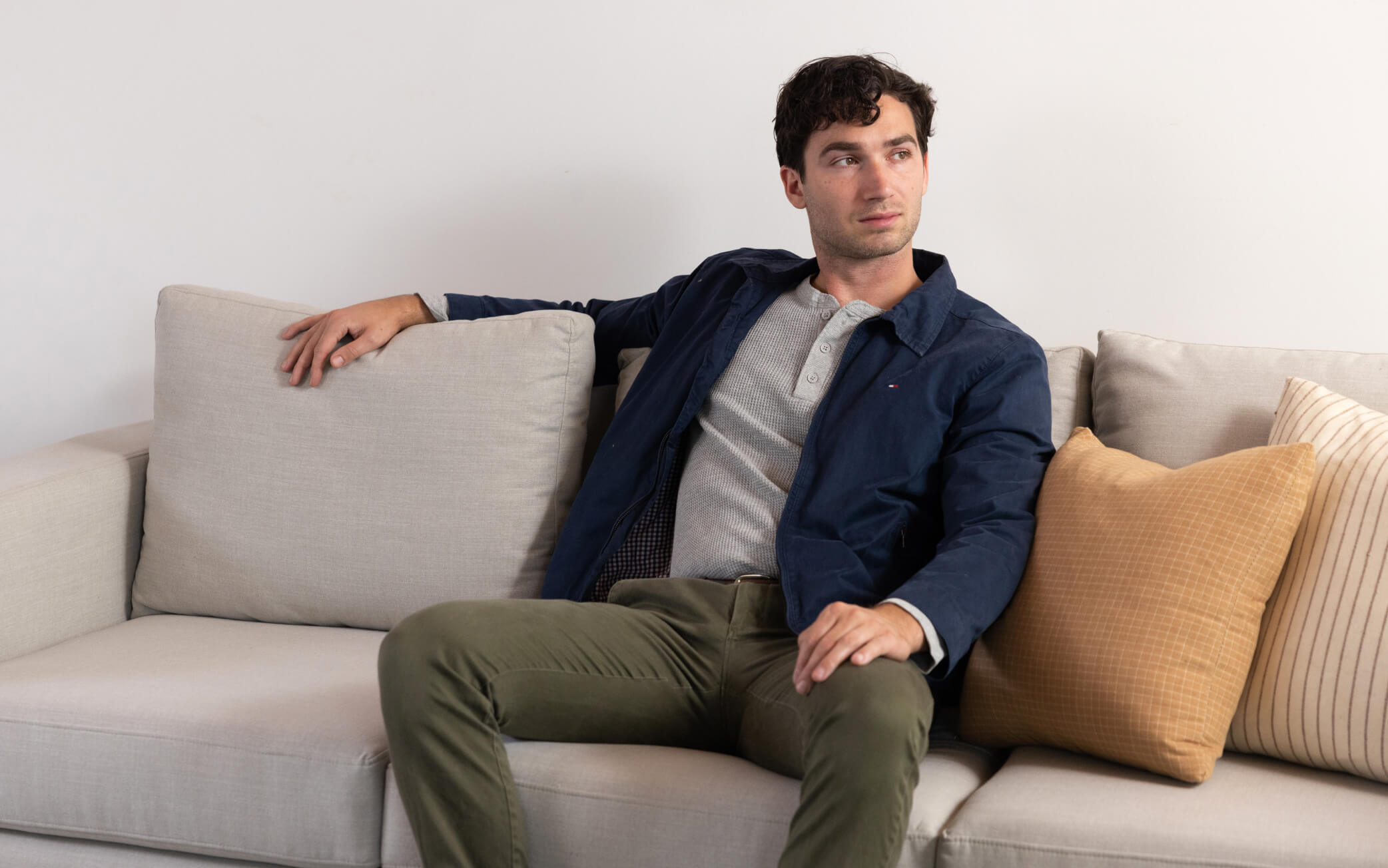 Rio Sofa, shown here in Smart Smoke fabric