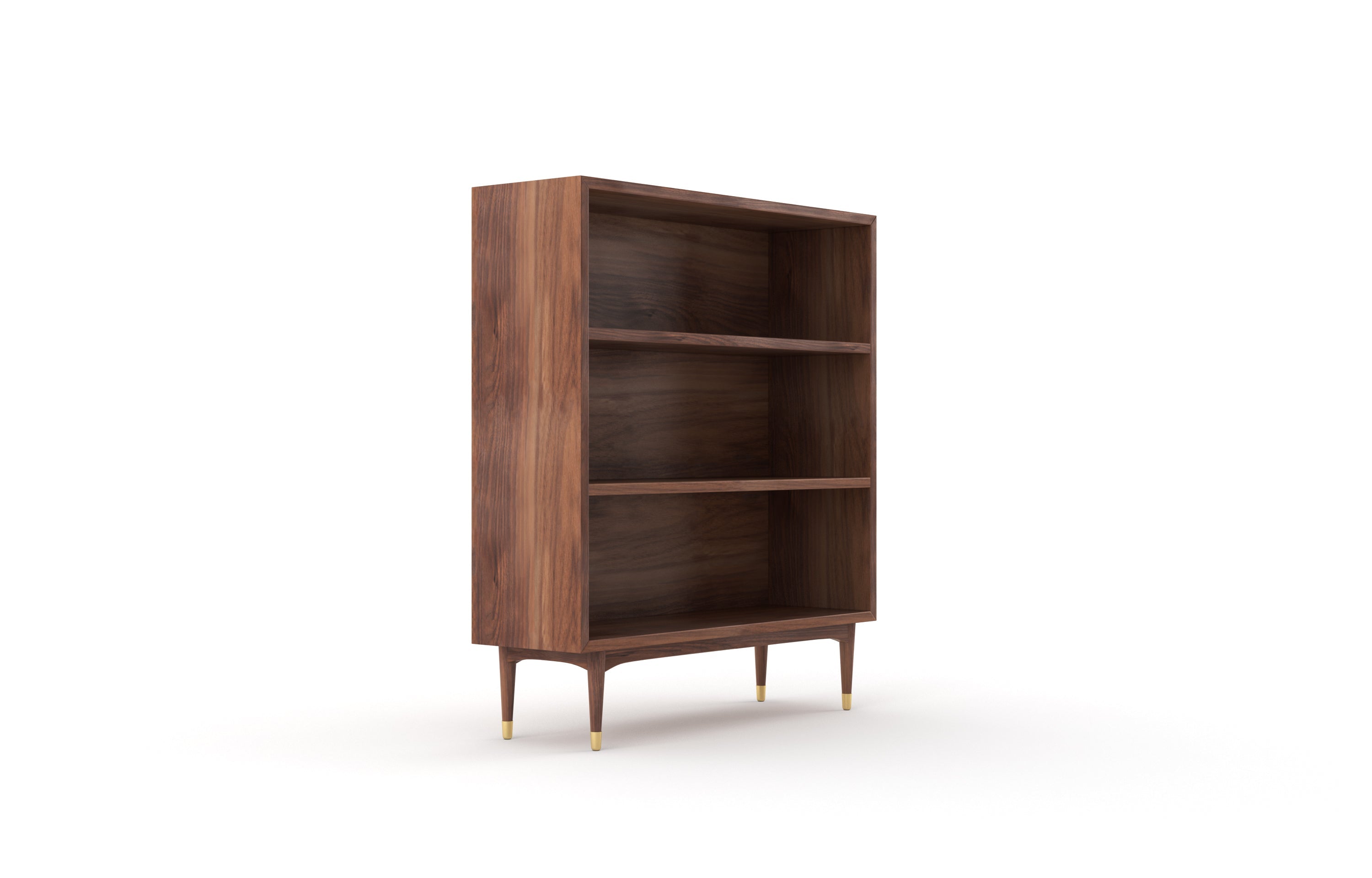 G: Solid Walnut with Brass Leg Caps