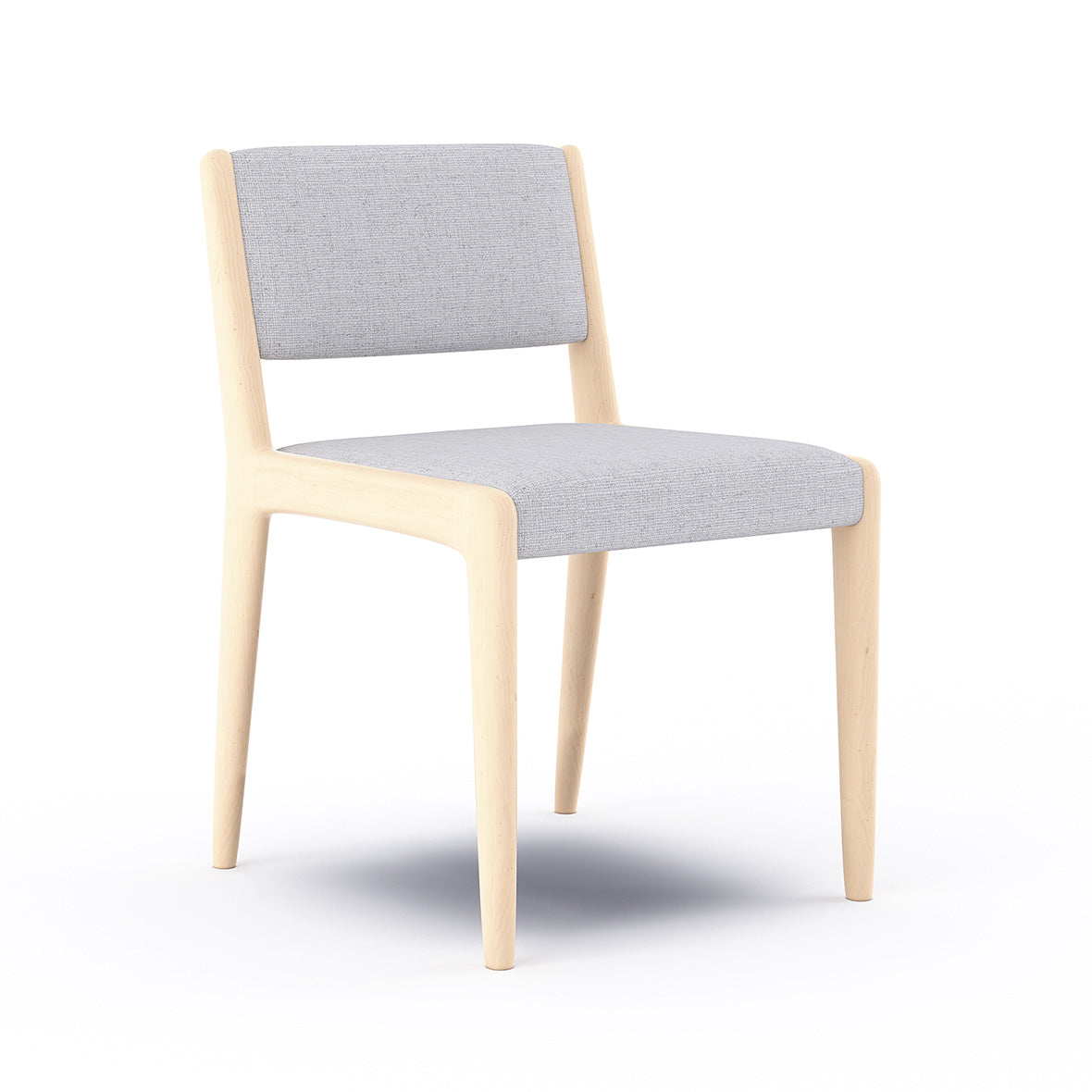 G: Short back version shown in Texture Haze fabric and maple frame