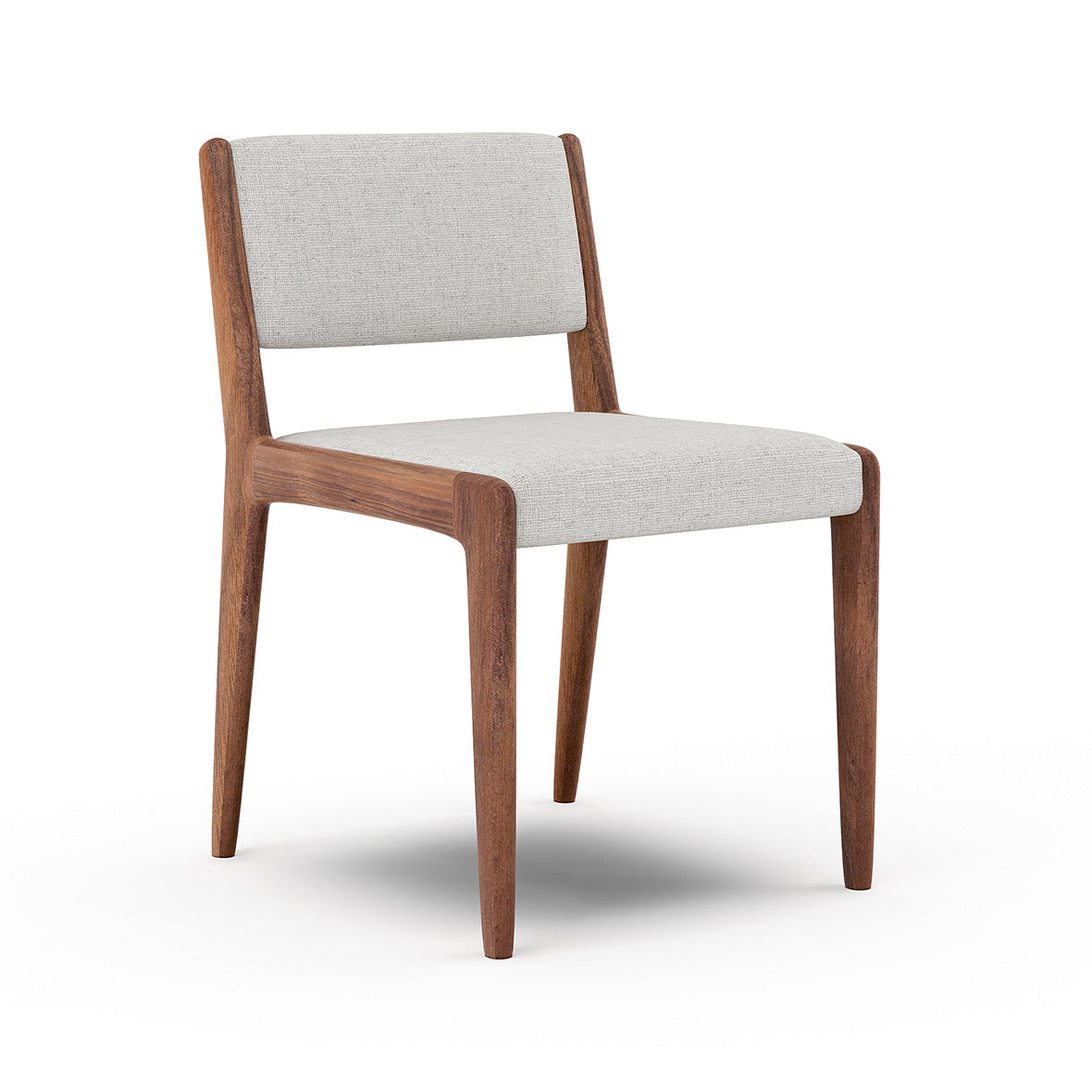 G: Short back version shown in Texture Haze fabric and walnut frame