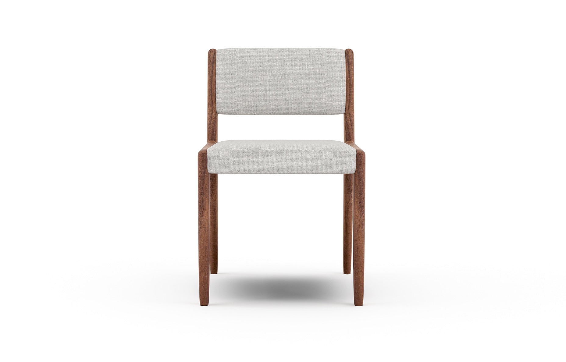 G: Short back version shown in Texture Haze fabric and walnut frame