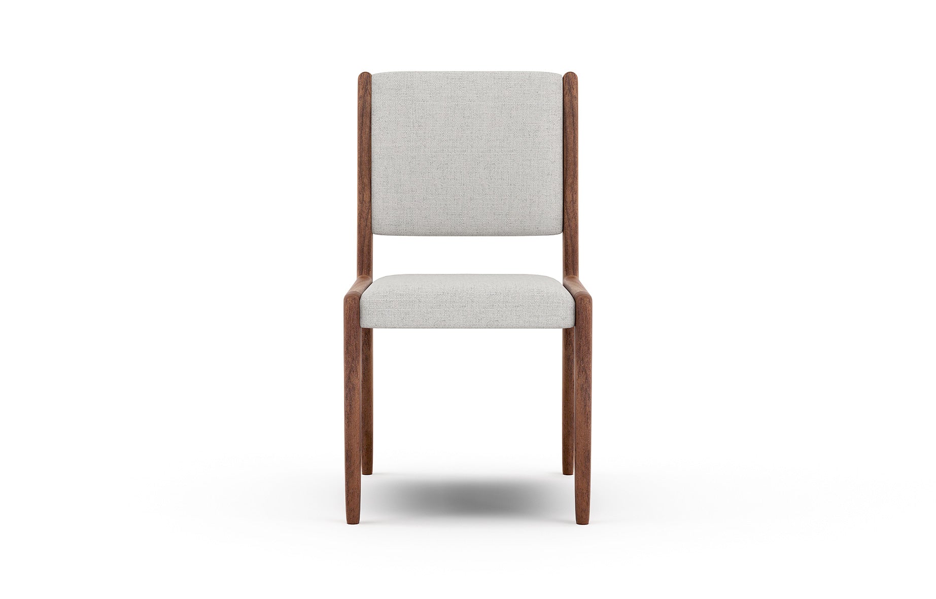 G: High back version shown in Texture Haze fabric and walnut frame