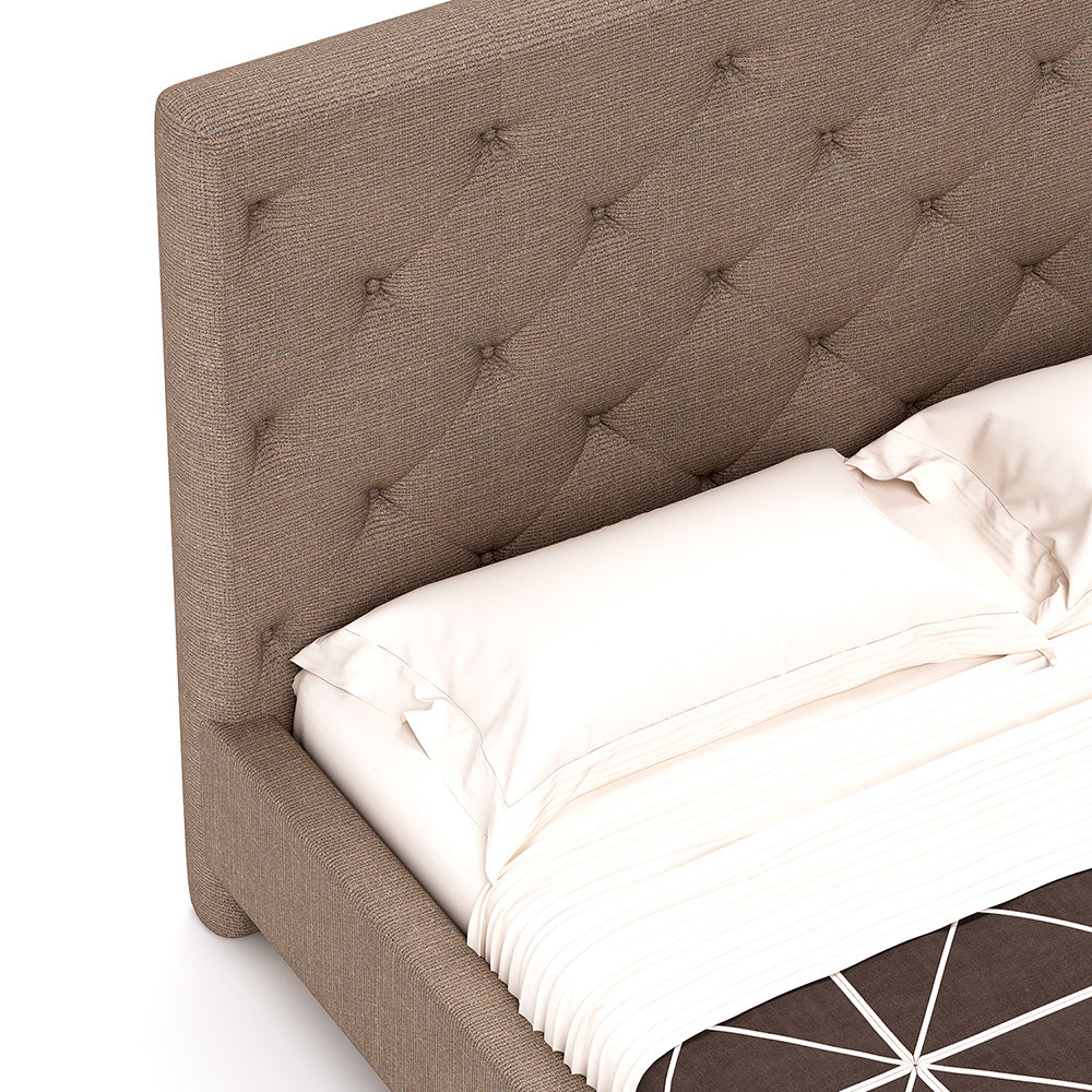 Closeup of Tufting for Bramo Bed