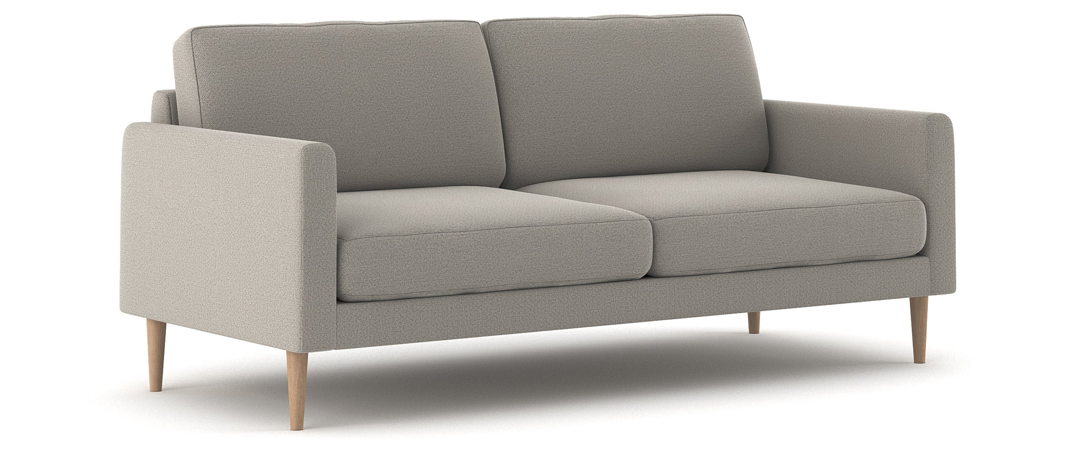 G: Shown in Texture Haze fabric and Thom Maple legs