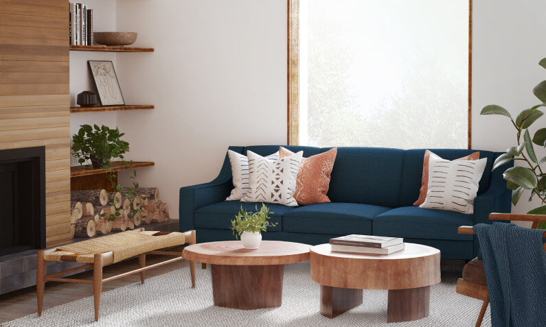 Shown in Smart Navy fabric