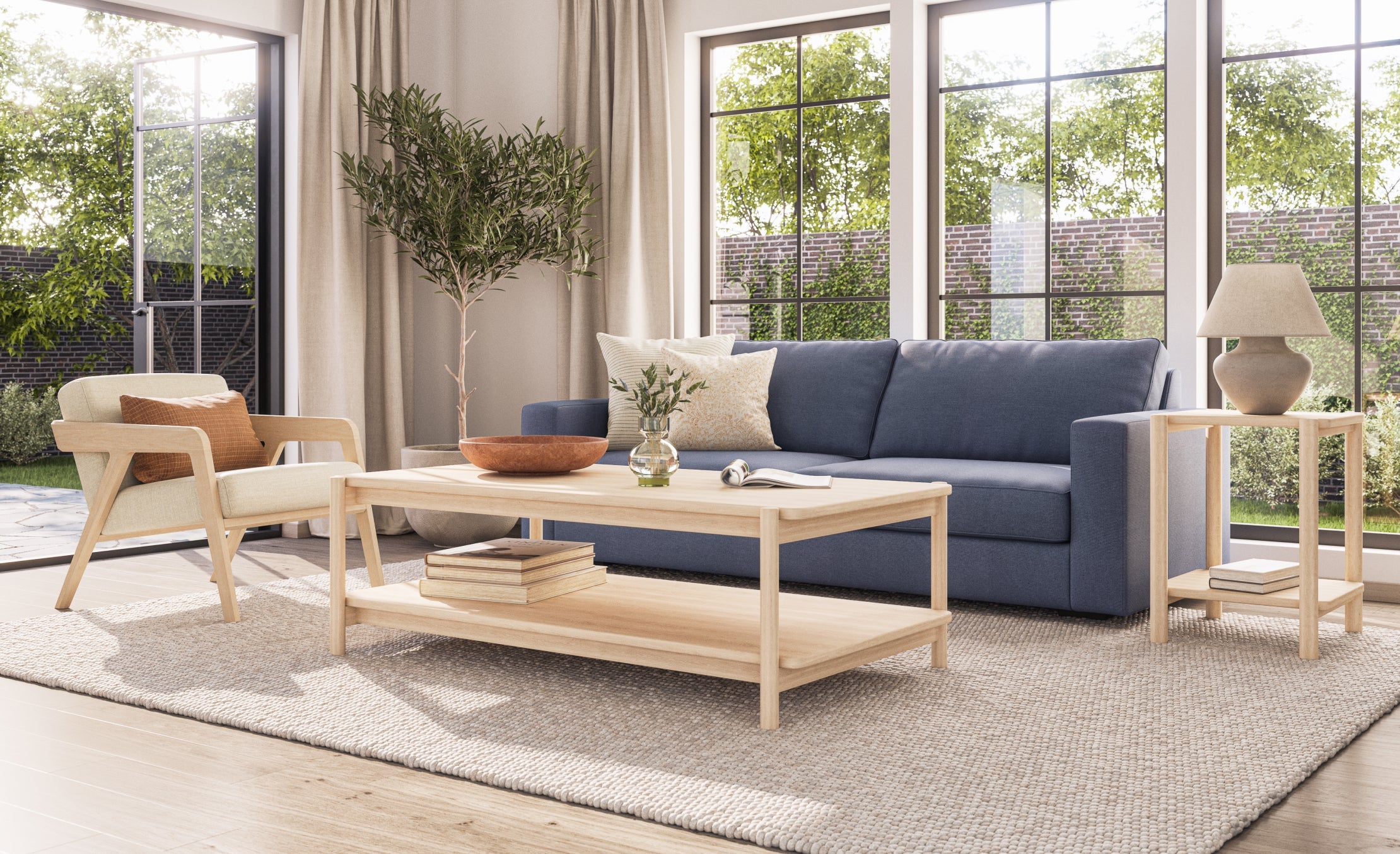 G: Iris Side Table in Maple Wood