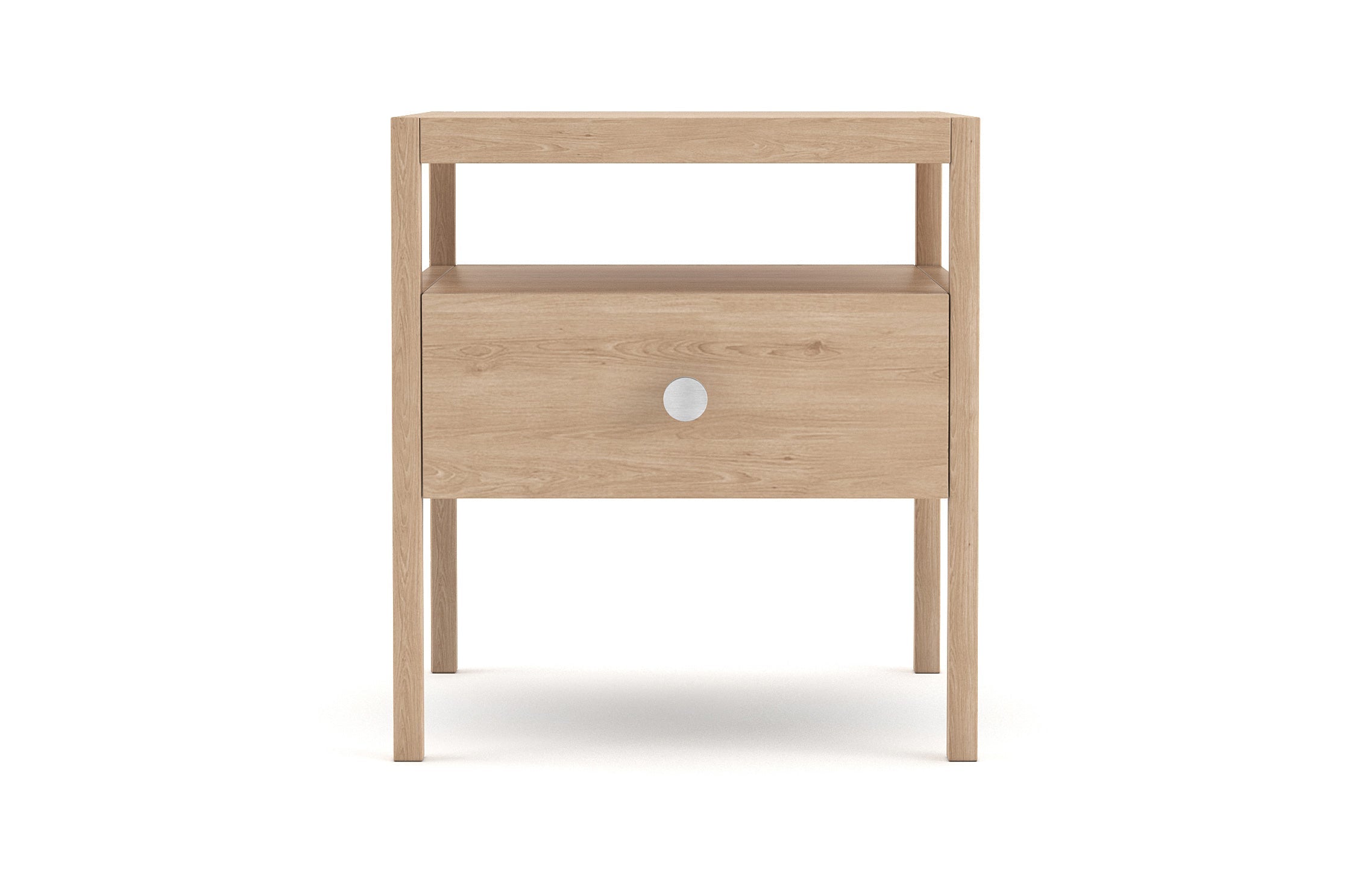 Palder Nightstand in Maple with Brushed Knob