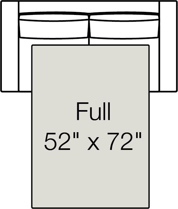 Rio Full Sofa Bed Drawing