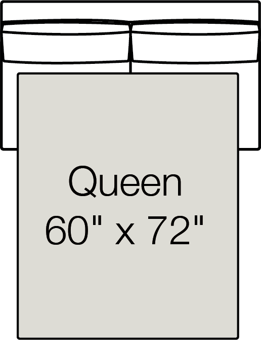 Rio Armless Queen Sofa Bed Drawing
