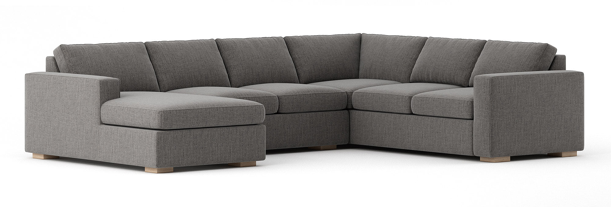 G: Chaise Left 126" shown in Smart Aluminum fabric