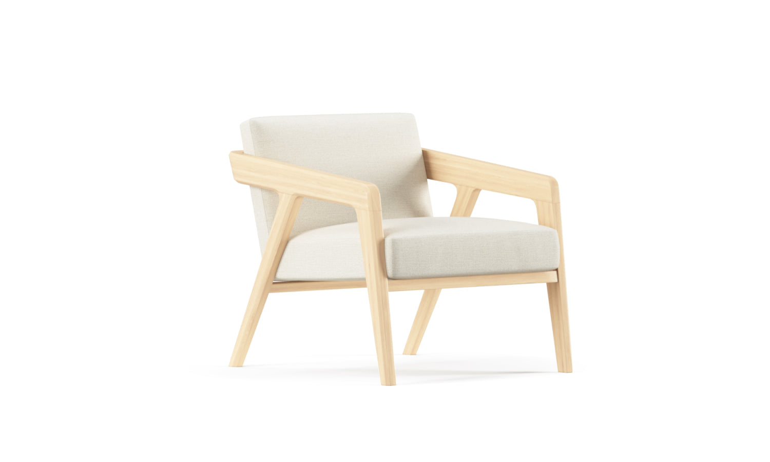 Burr Accent Chair in Maple and Deluxe Nougat fabric