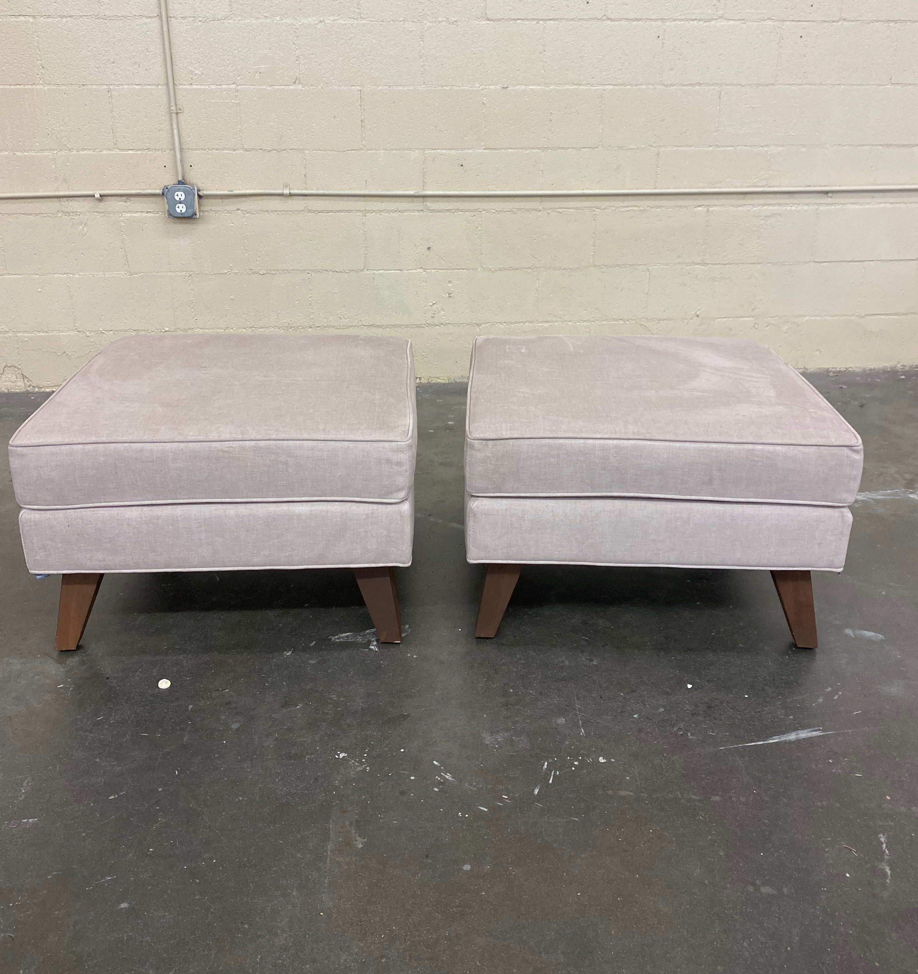 Zavis Ottomans in Latex (pair)