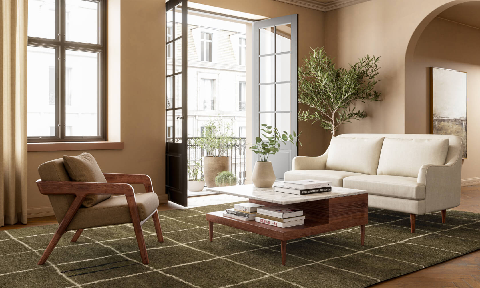 IRL: Shown with Kaydan Sofa in white fabric