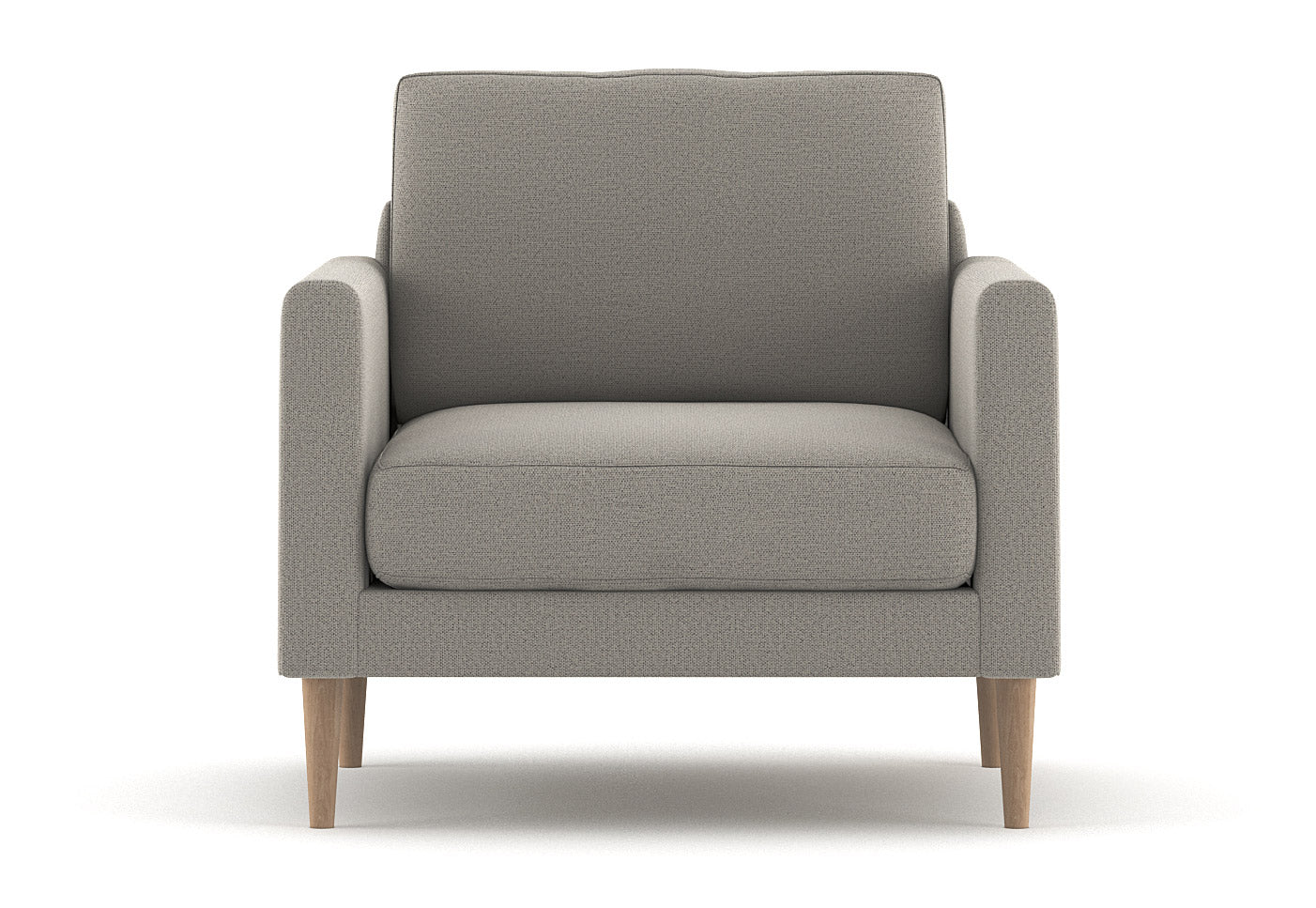 G: Shown in Texture Haze fabric with maple legs