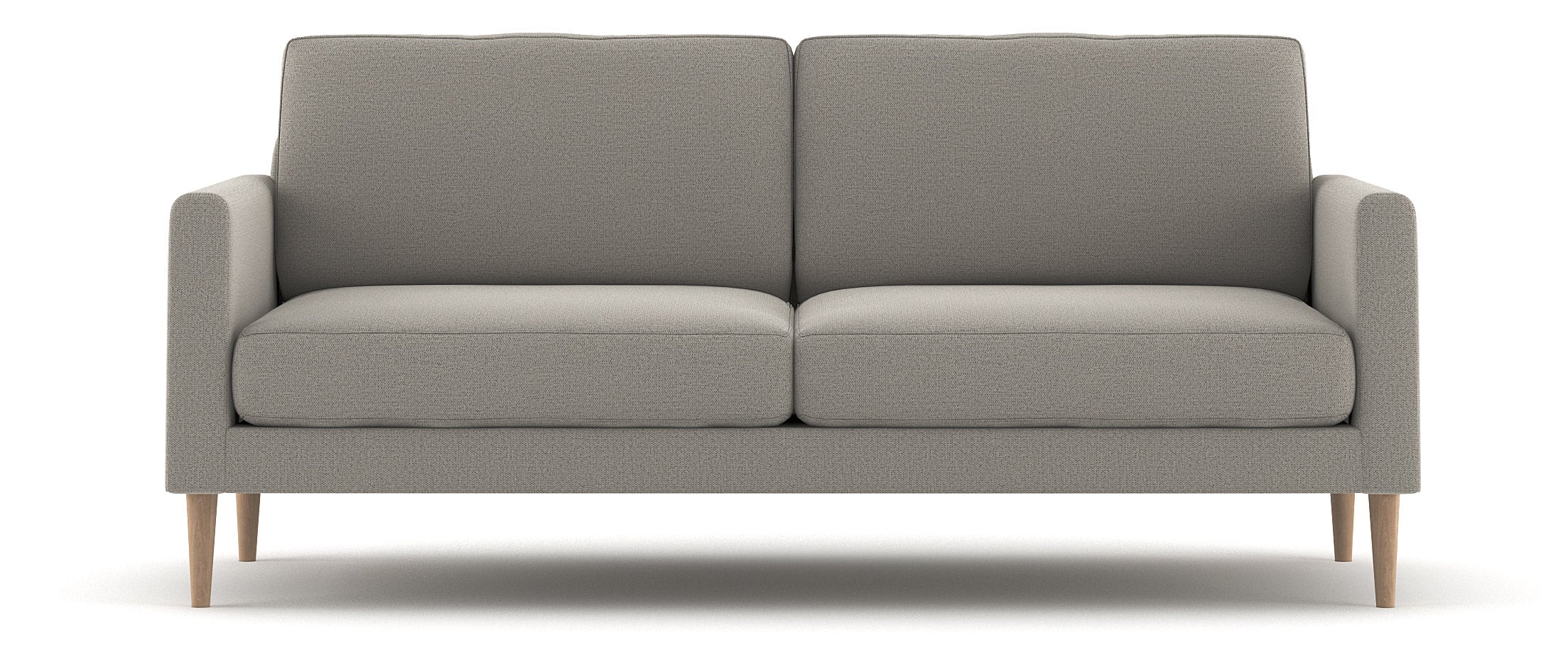 Shown in Texture Haze fabric and Thom Maple legs