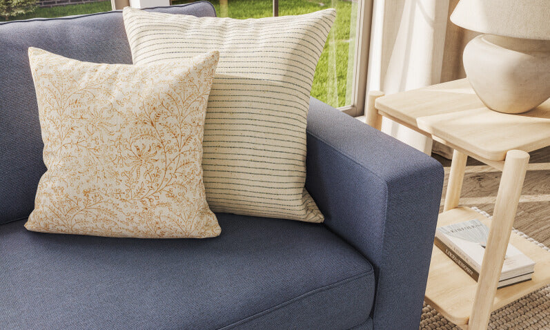 IRL: Shown in Texture French Blue fabric