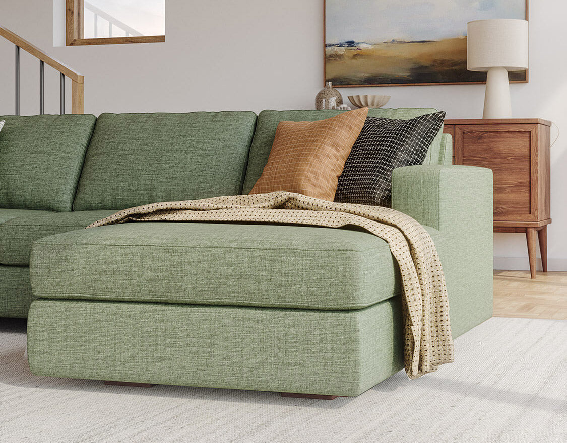 Rio Chaise Right Sectional in Deluxe Cypress fabric