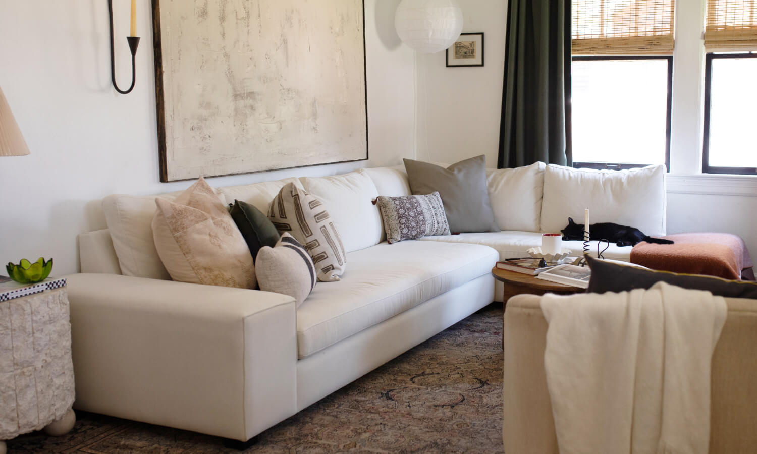 IRL: Blumen Bumper Sectional in Smart Pure fabric