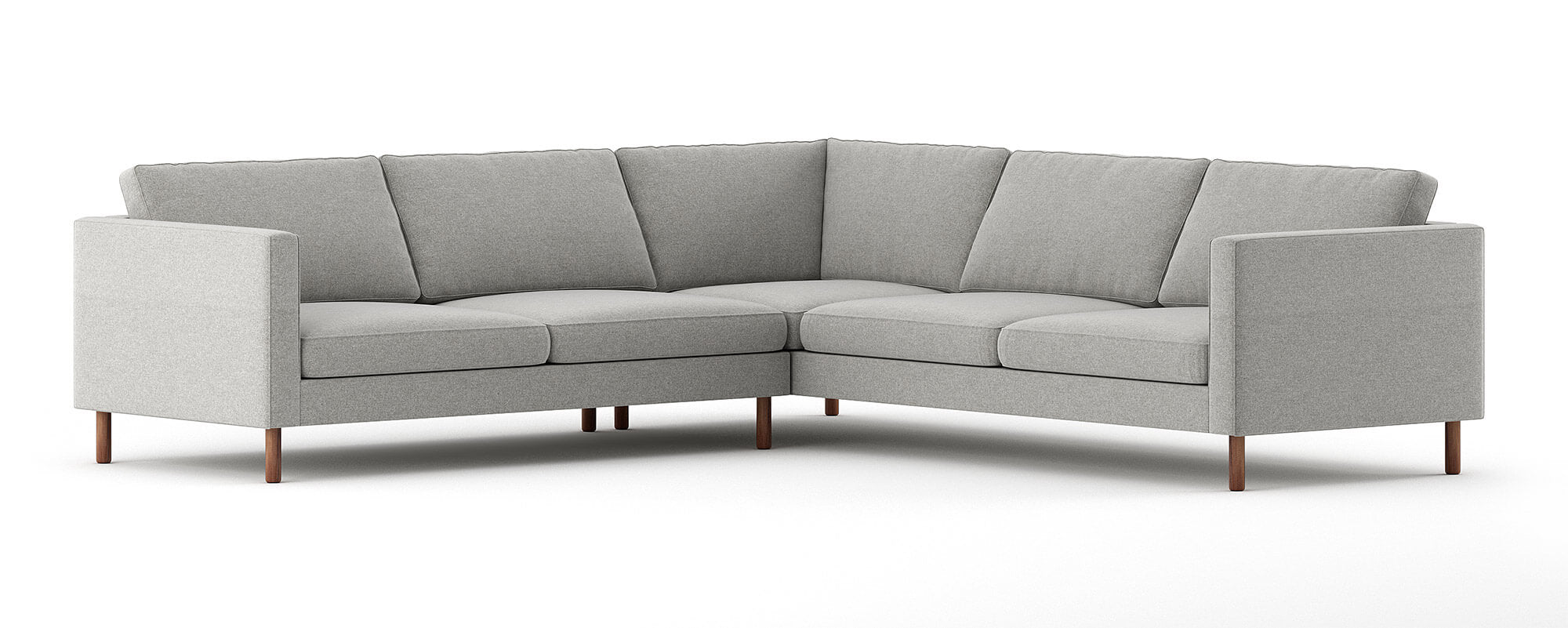 G: Shown in Melton Feather fabric and Cyl Cafe legs