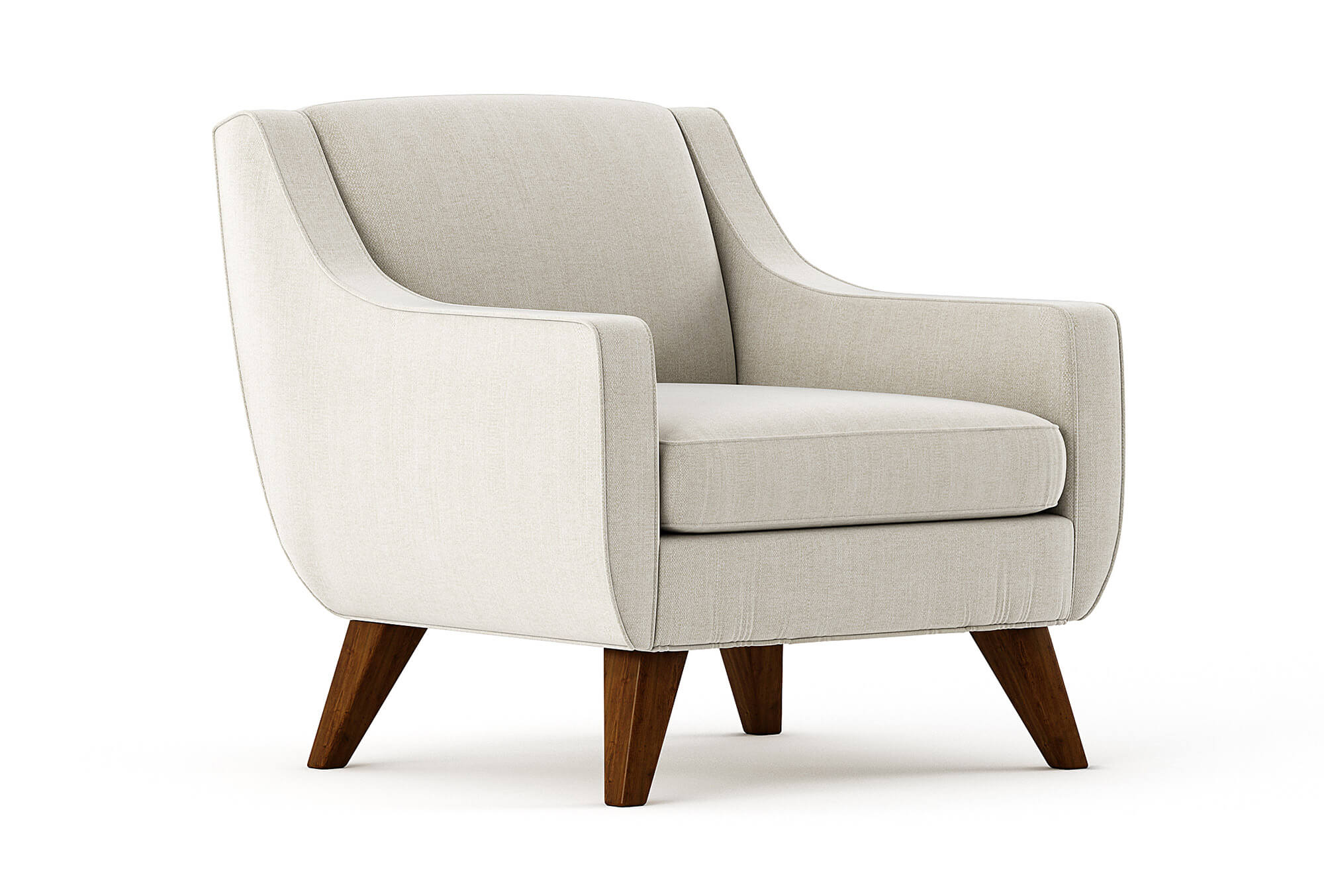 G: Shown in Linara Porridge fabric and Zavis Cafe legs